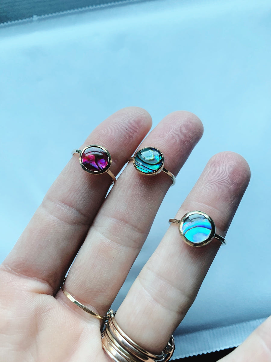 Ocean Abalone Rings – Giusta Jewelry