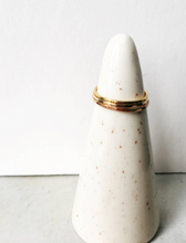 Load image into Gallery viewer, Gold hammered stacking ring